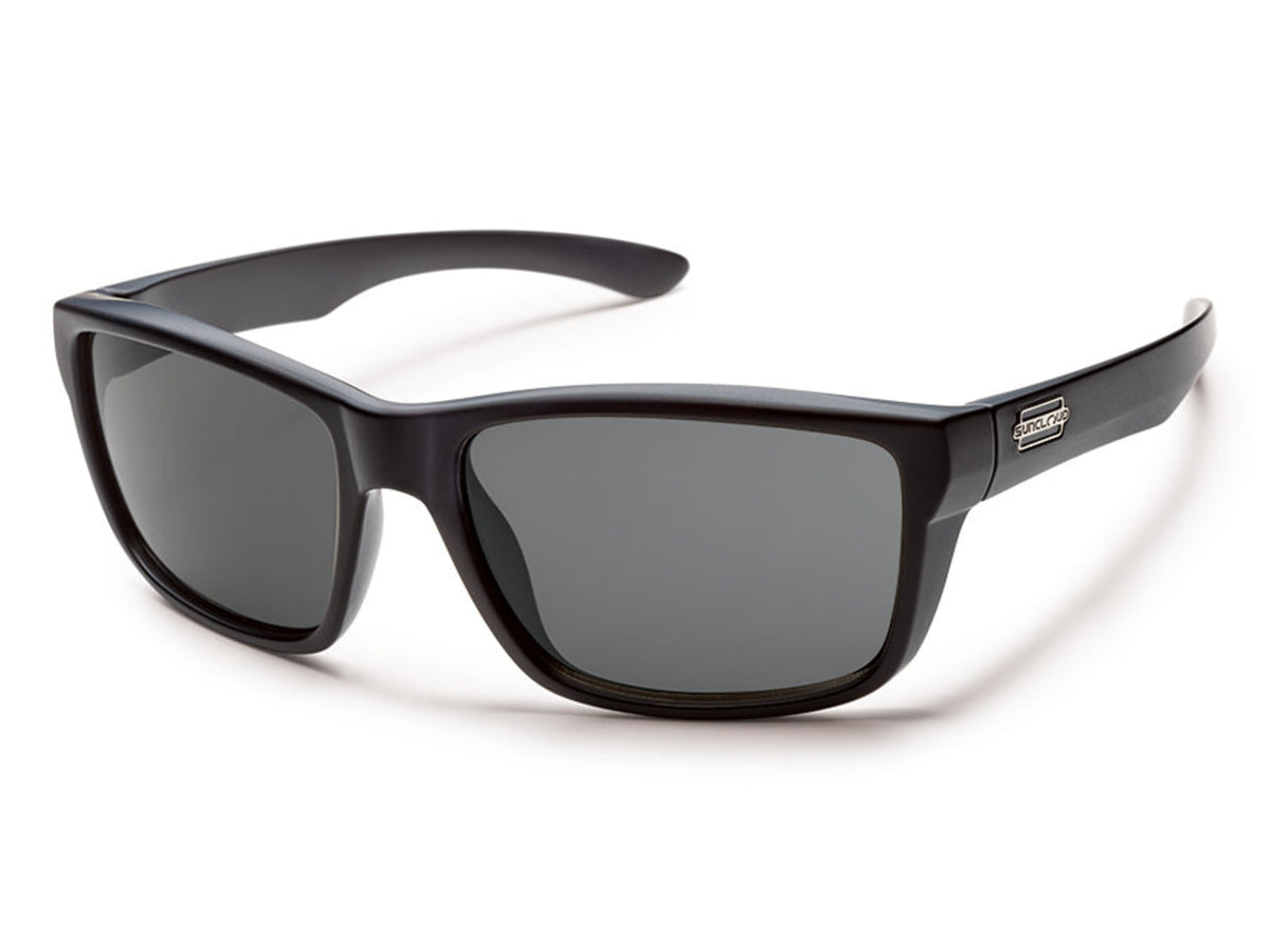 USED Suncloud Mayor Sunglasses-Matte Black-Polarized Gray
