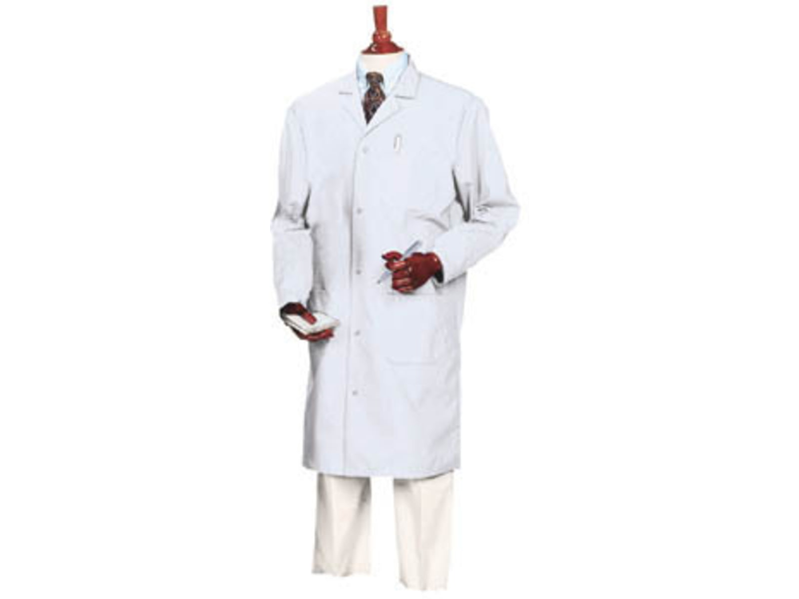 Superior Uniform Unisex Microstat ESD Lab Coats WORKLON 463-L White Knee-Length Coats