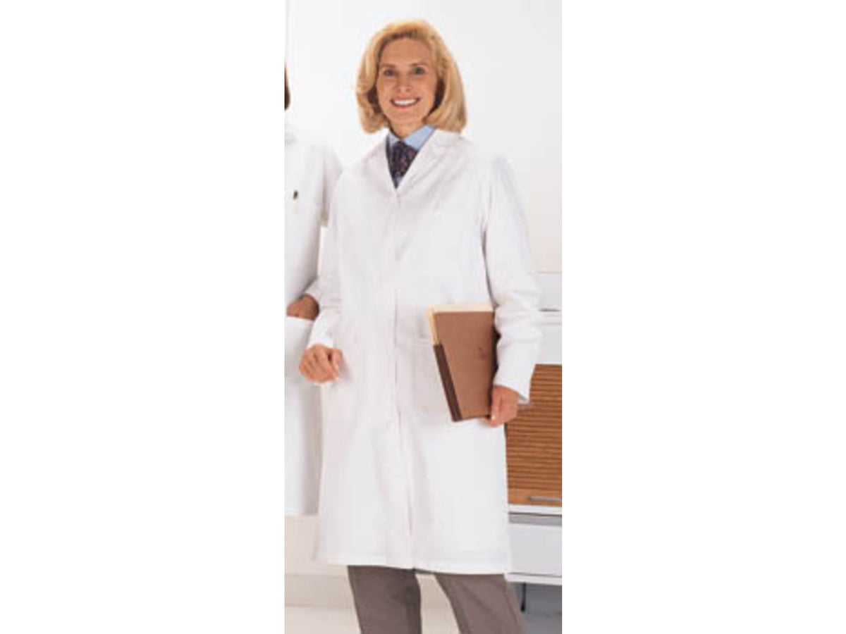 Superior Uniform Womens Polyester/Combed Cotton Poplin Lab Coats WORKLON 438-XL Labcoat Lady Wh Poplin Xl