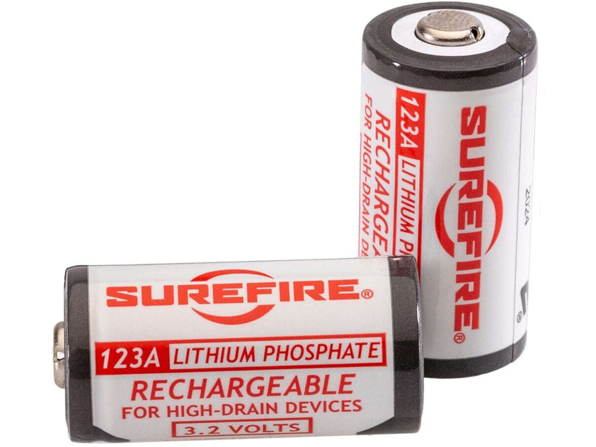 SureFire 123A Lithium Iron Phosphate Rechargeable 2 Batteries