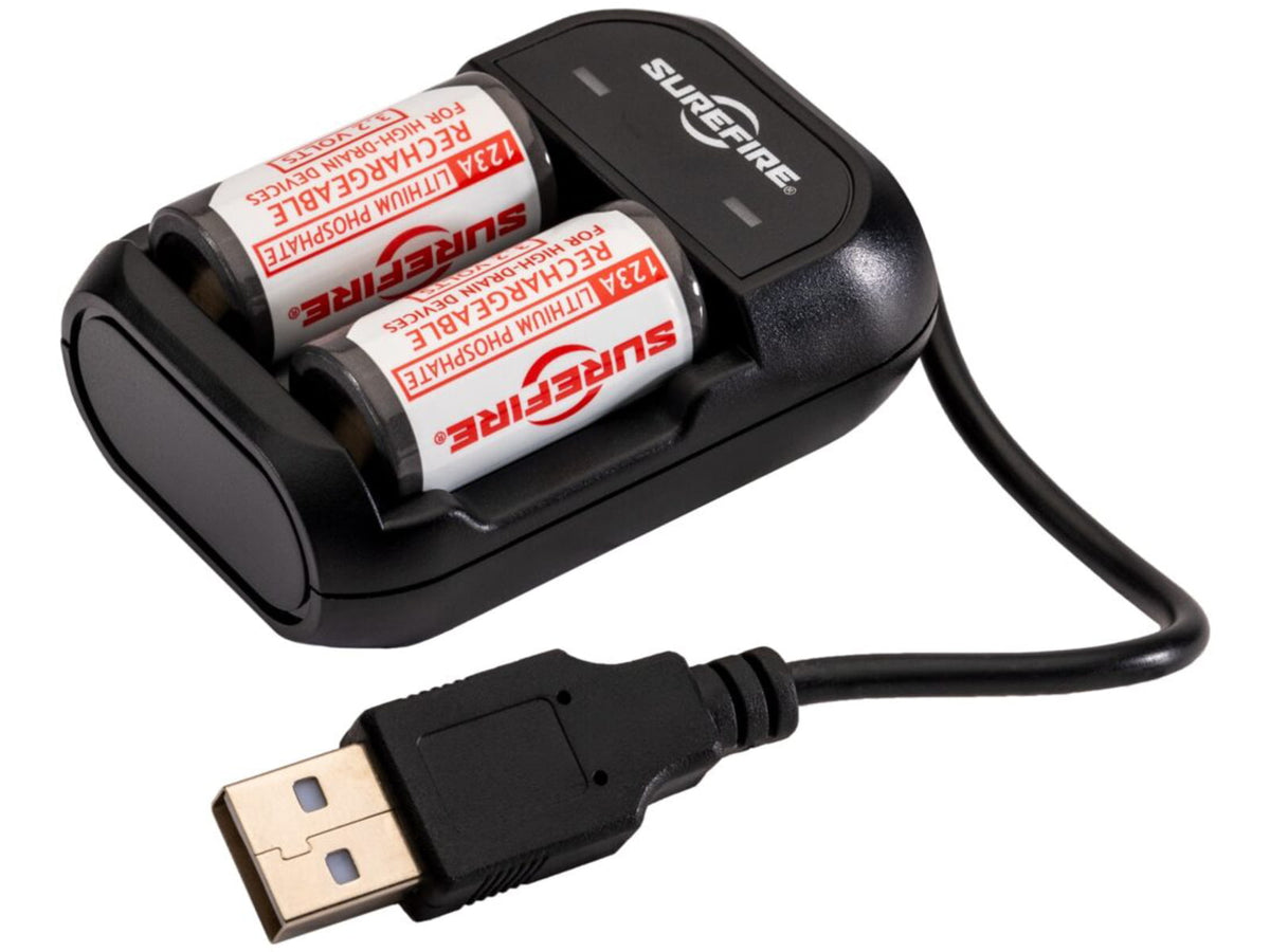 SureFire 123A Lithium Iron Phosphate Rechargeable 2 Batteries