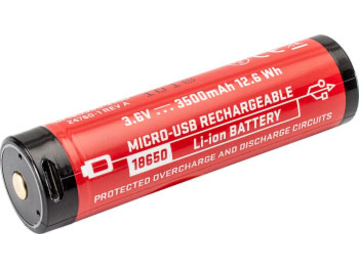 SureFire Micro USB Lithium Ion Protected 18650 Batterys SF18650B