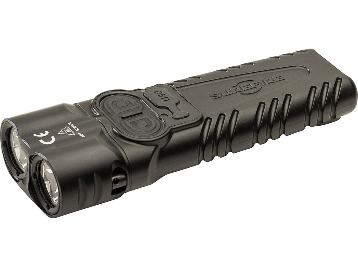 SureFire PLR-C Stiletto Pro II Rechargeable Pocket Light Multi-Output 1500 Lumens Dual 14mm High-Candela Reflectors Black PLR-C