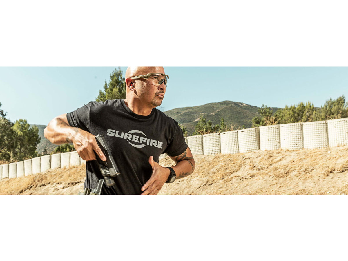 SureFire SF Logo T-Shirt - Men's 100percent Cotton Black Large SST-SFL-BK-L