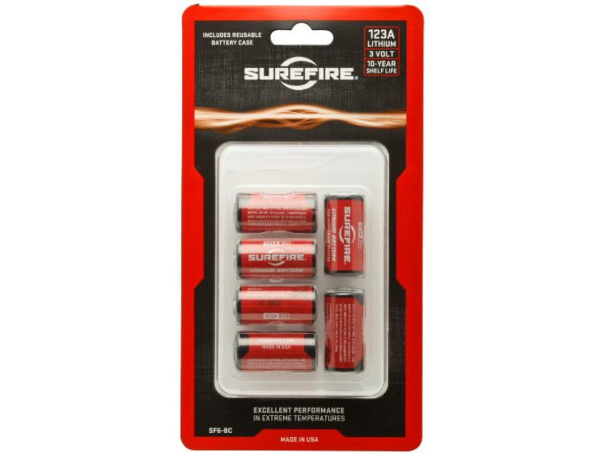 SureFire 123A 3 Volt Lithium Battery Box 6 Batteries
