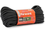 Survive Outdoors Longer 550 Paracord 100 ft with Carabiner Black