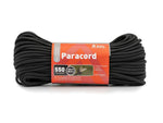 Survive Outdoors Longer 550 Paracord 100 ft with Carabiner Black