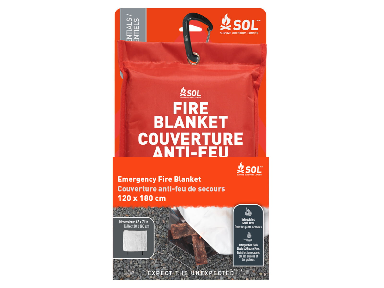 Survive Outdoors Longer Emergency Fire Blanket Red
