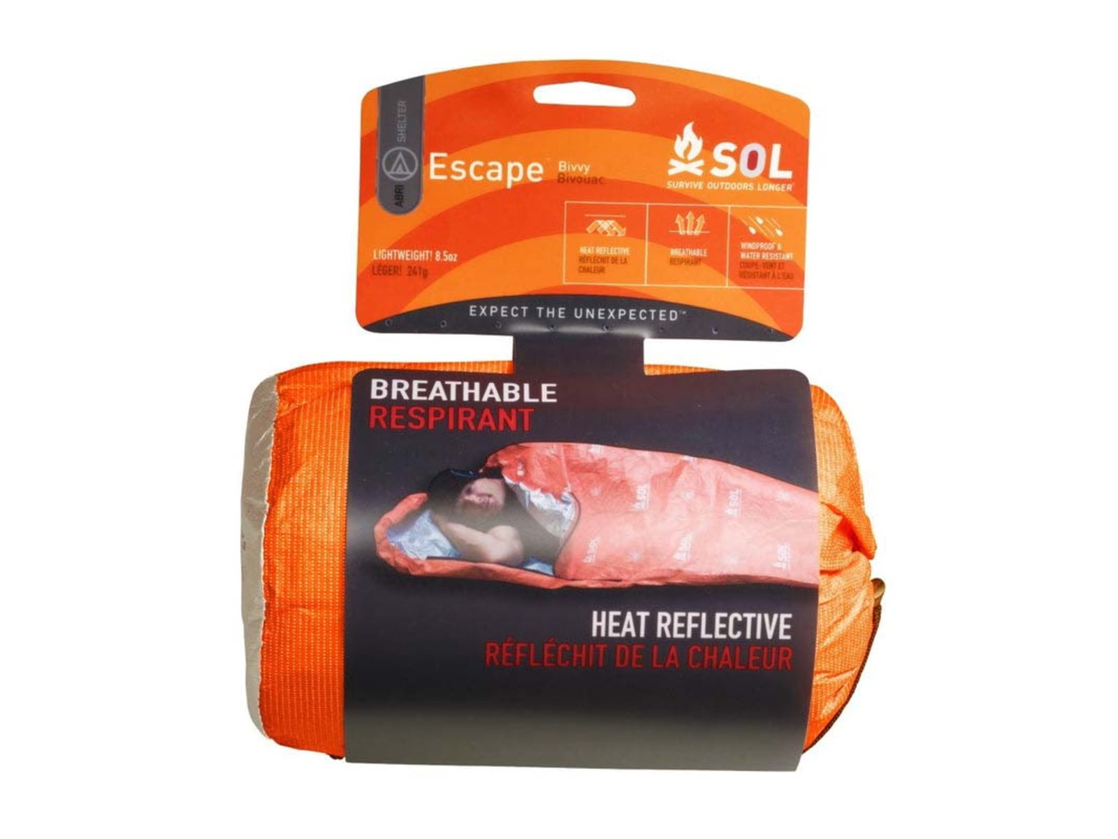 Survive Outdoors Longer Escape Bivvy Blanket w/ Hood Orange 0140-1235