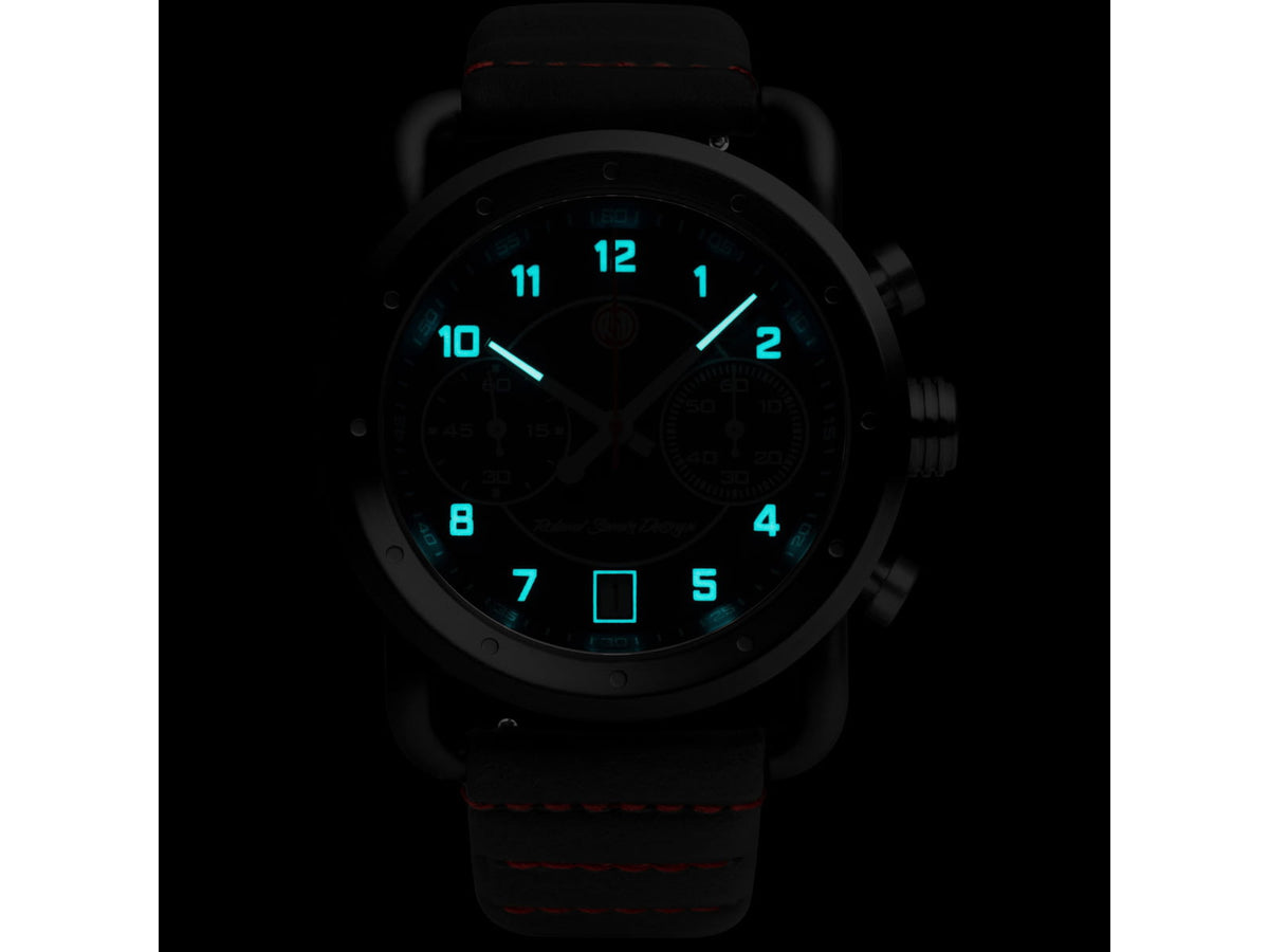 Szanto Icon Roland Sands Chrono Watches Black Dial Black Strap Black One Size IC RS 2252
