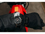 Szanto Icon Roland Sands Chrono Watches Black Dial Black Strap Black One Size IC RS 2252