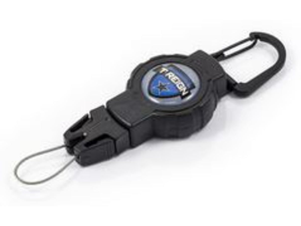 T-Reign Small Retractable Gear Tether Fishing Series 4oz w- 24in KEVLAR Cord Carabiner Blue Small 0TRG-311