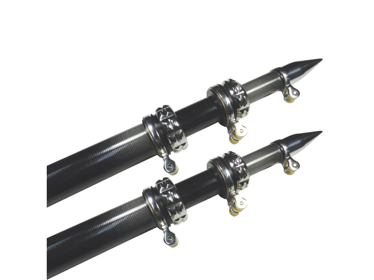 TACO Marine 20' Carbon Fiber Outrigger Poles - Pair - Black OT-4200CF