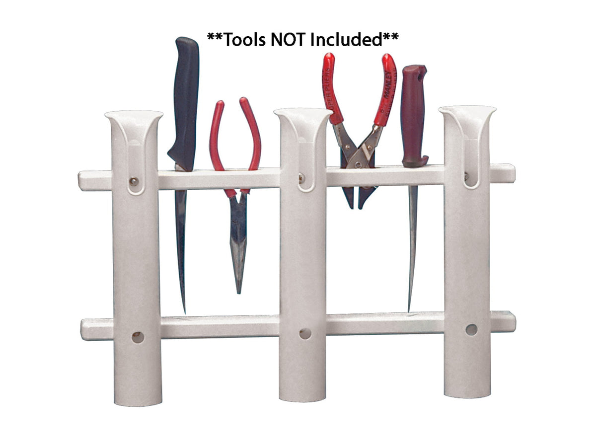 TACO Marine 3-Rod Poly Rod Rack - White P03-063W