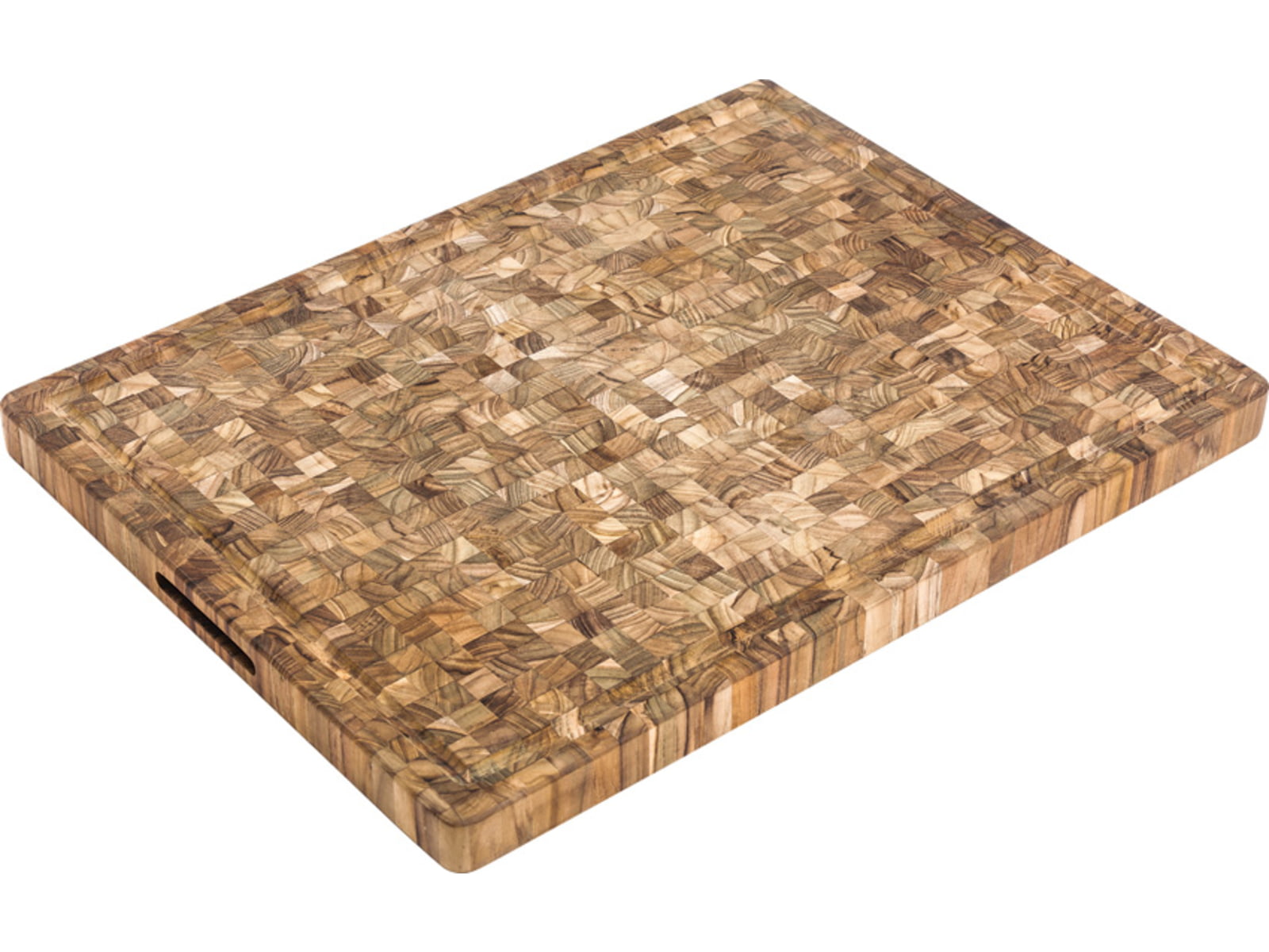 Teak Haus 16lb Butcher Block HD Cutting Board w/ Juice Canal 24in x 18in x 1.5in 16lb 333