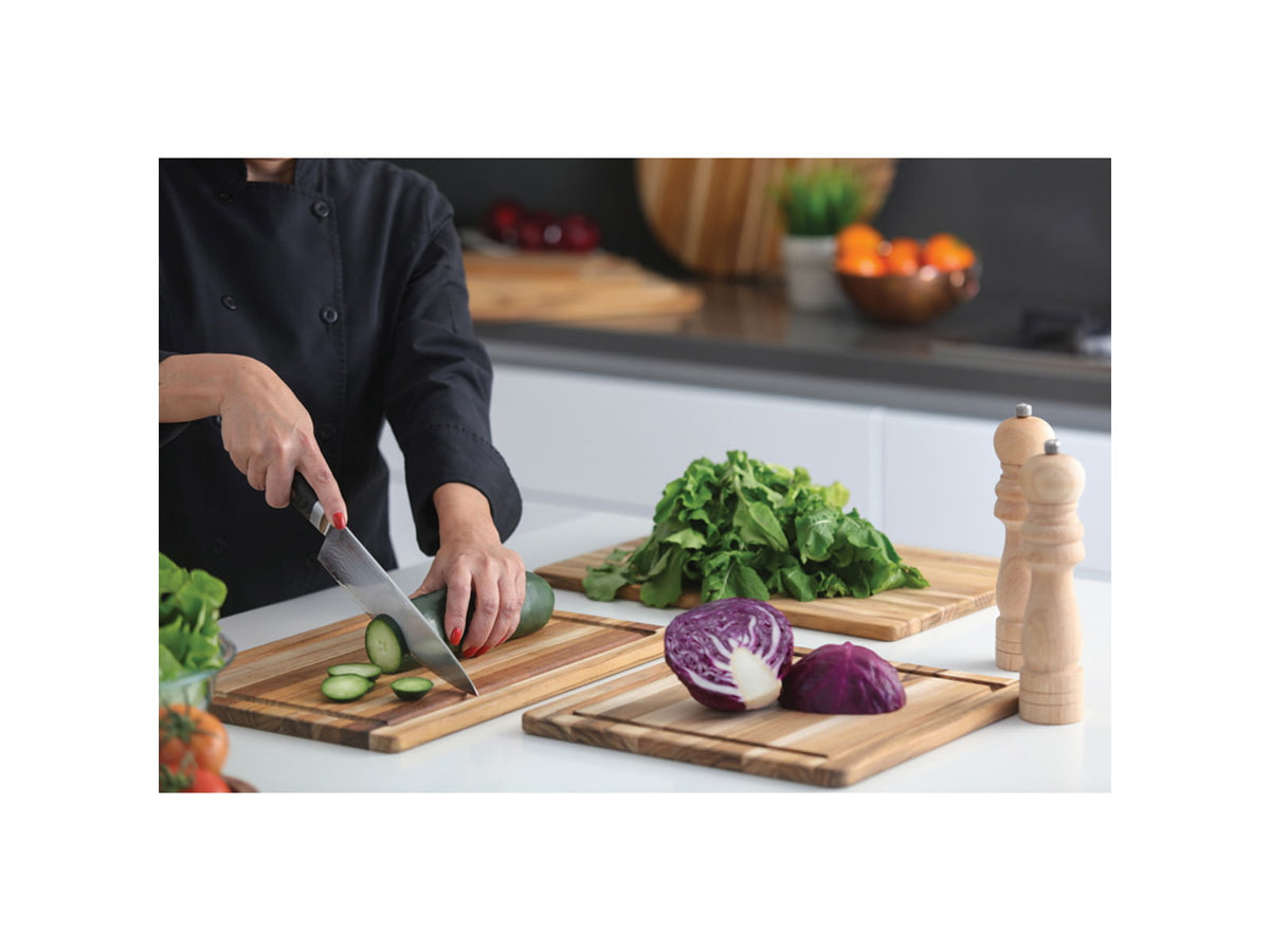 Teak Haus Essential Cutting & Serving 16in x 11in x 0.55in 2lb Teakwood 404