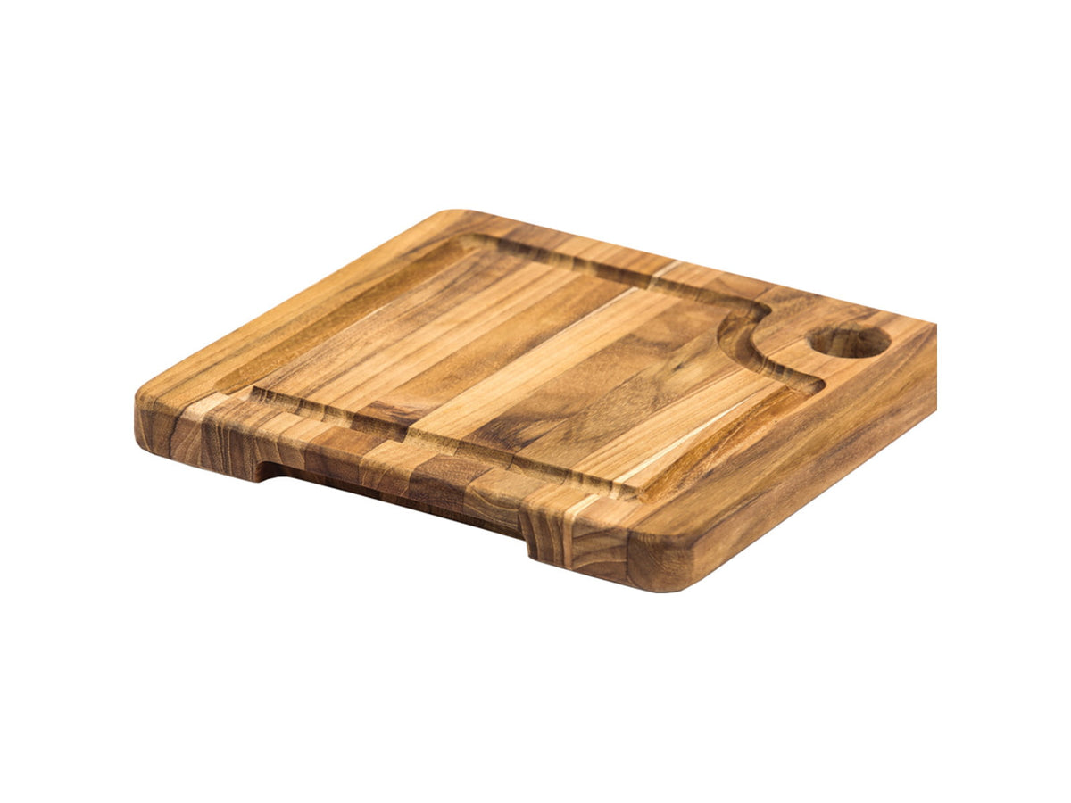 Teak Haus Marine Bar Board w/ Juice Canal 8in x 8in x 0.75in 3lb 513