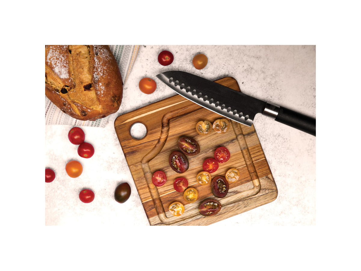 Teak Haus Marine Bar Board w/ Juice Canal 8in x 8in x 0.75in 3lb 513