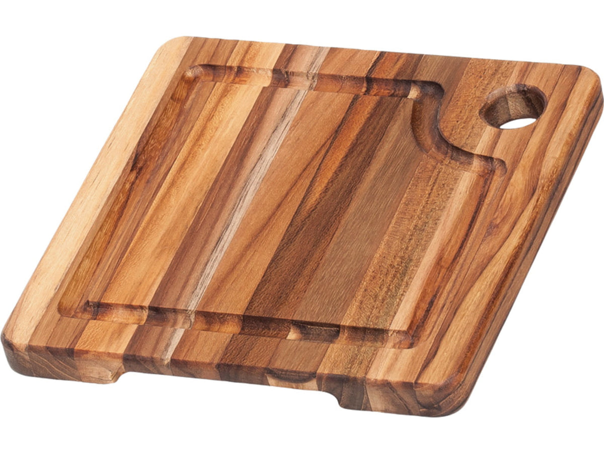 Teak Haus Marine Bar Board w/ Juice Canal 8in x 8in x 0.75in 3lb 513