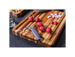 Teak Haus Traditional Carving Board 16in x 12in x 1.5in 10lb 105