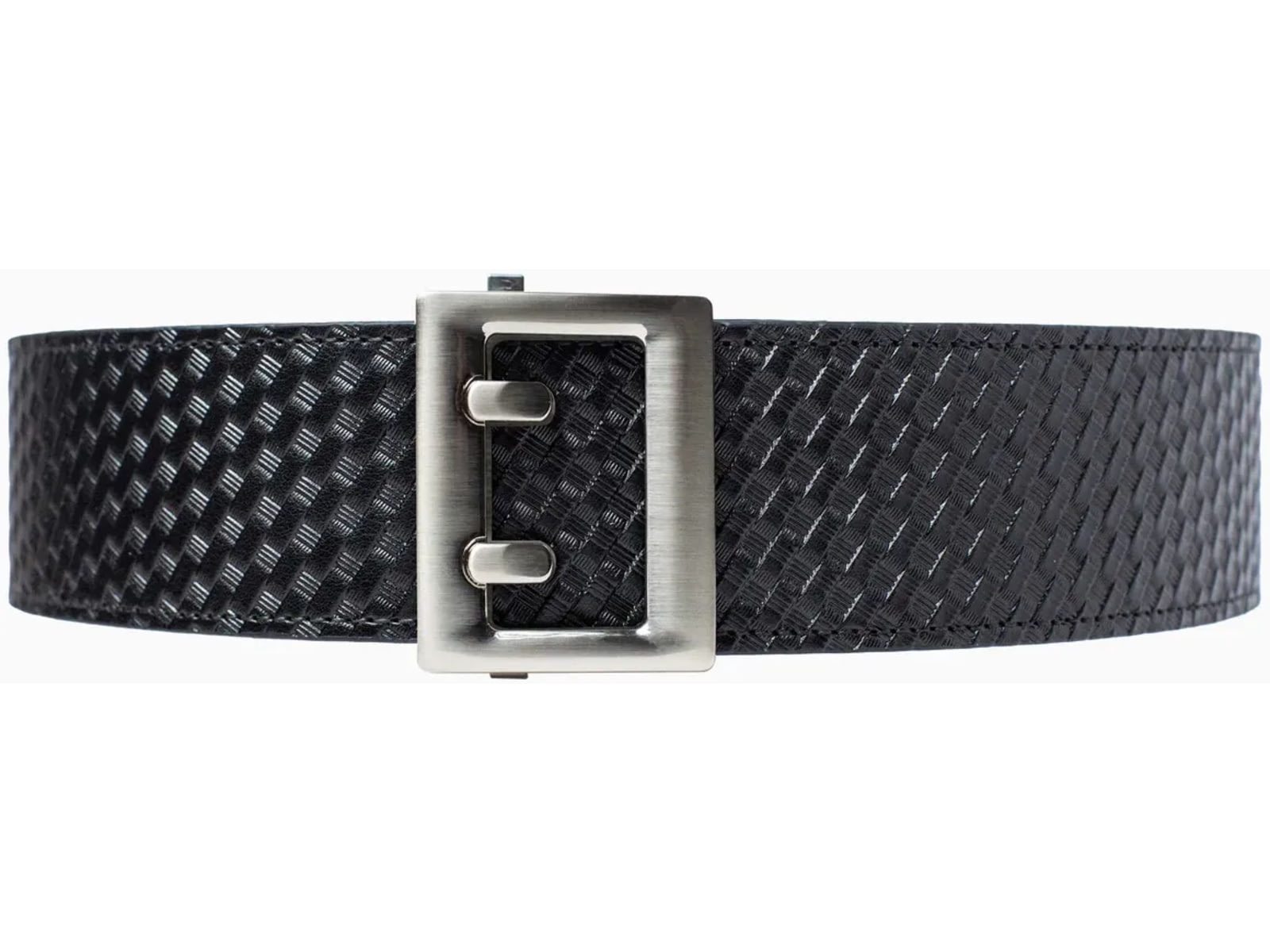 Team Nexbelt Basket Weave Duty Ratchet Men's Belt Nickel Buckle 2.25in Black PCS1824