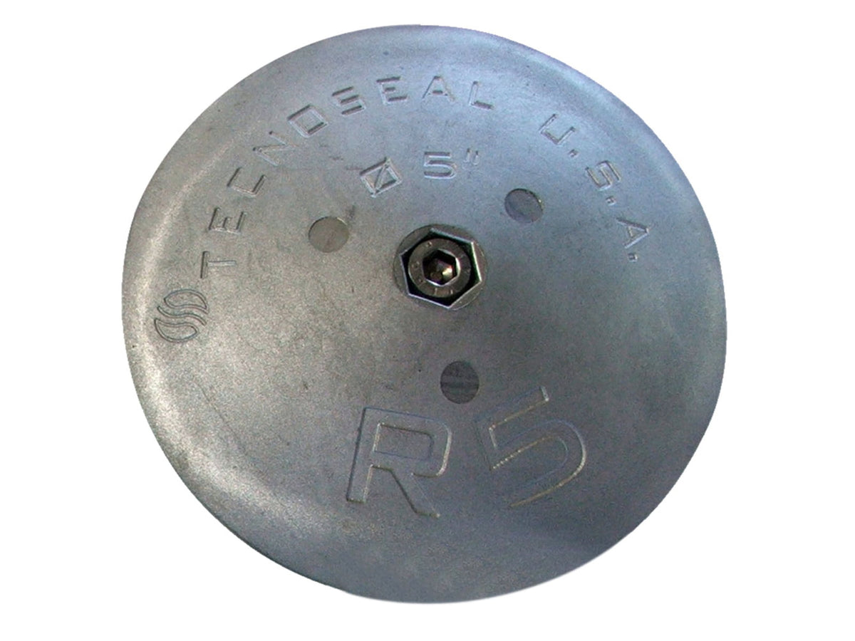 Tecnoseal R5 Rudder Anode - Zinc - 5" Diameter x 7/8" Thickness R5
