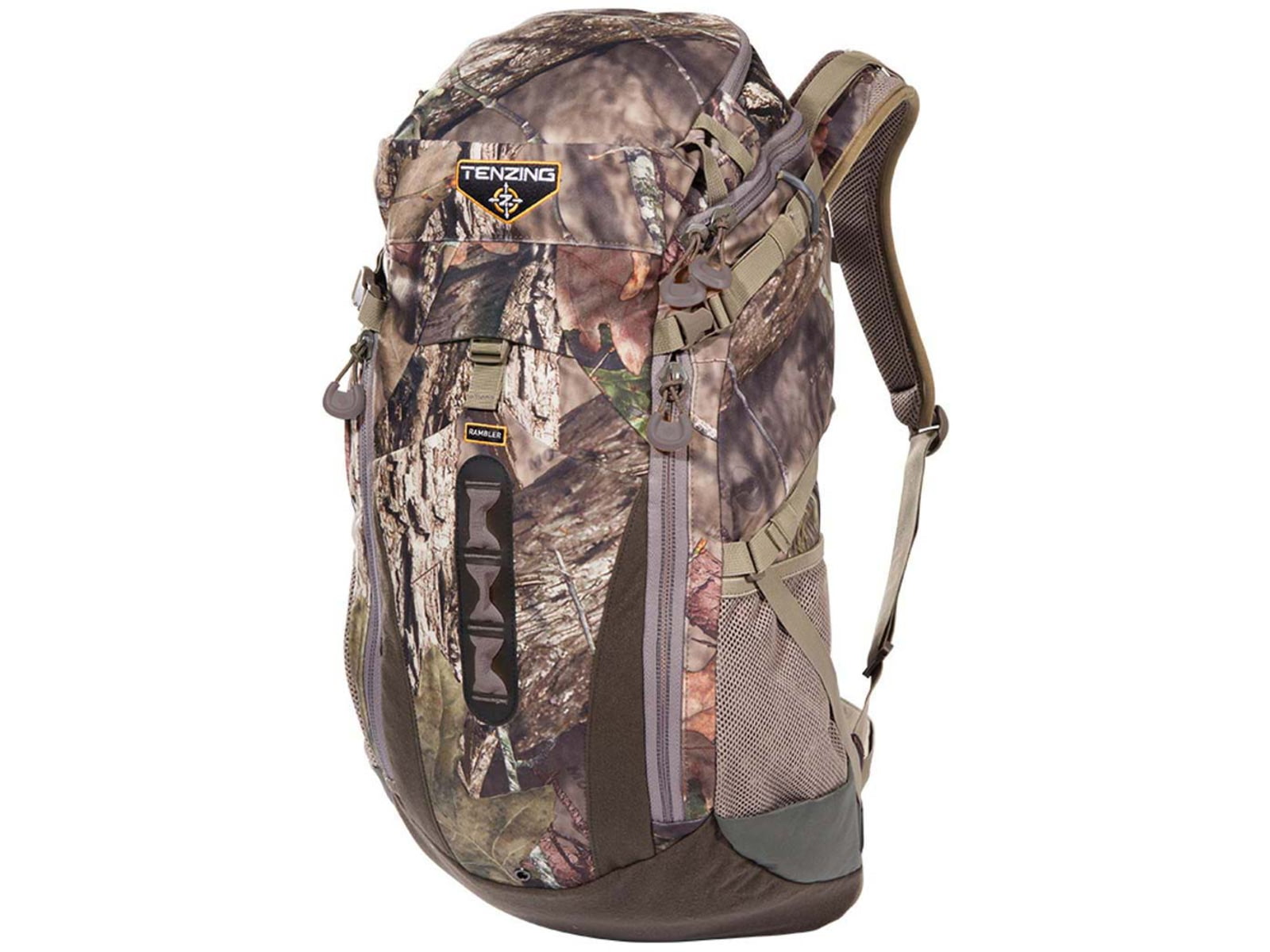 Tenzing Rambler Day Tricot Pack w/Airflow 2000in of Storage Shoulder Straps Removable Waist Belt 4 Compression Straps Zipper Mossy Oak Break-Up Country TZG-TNZBP3060