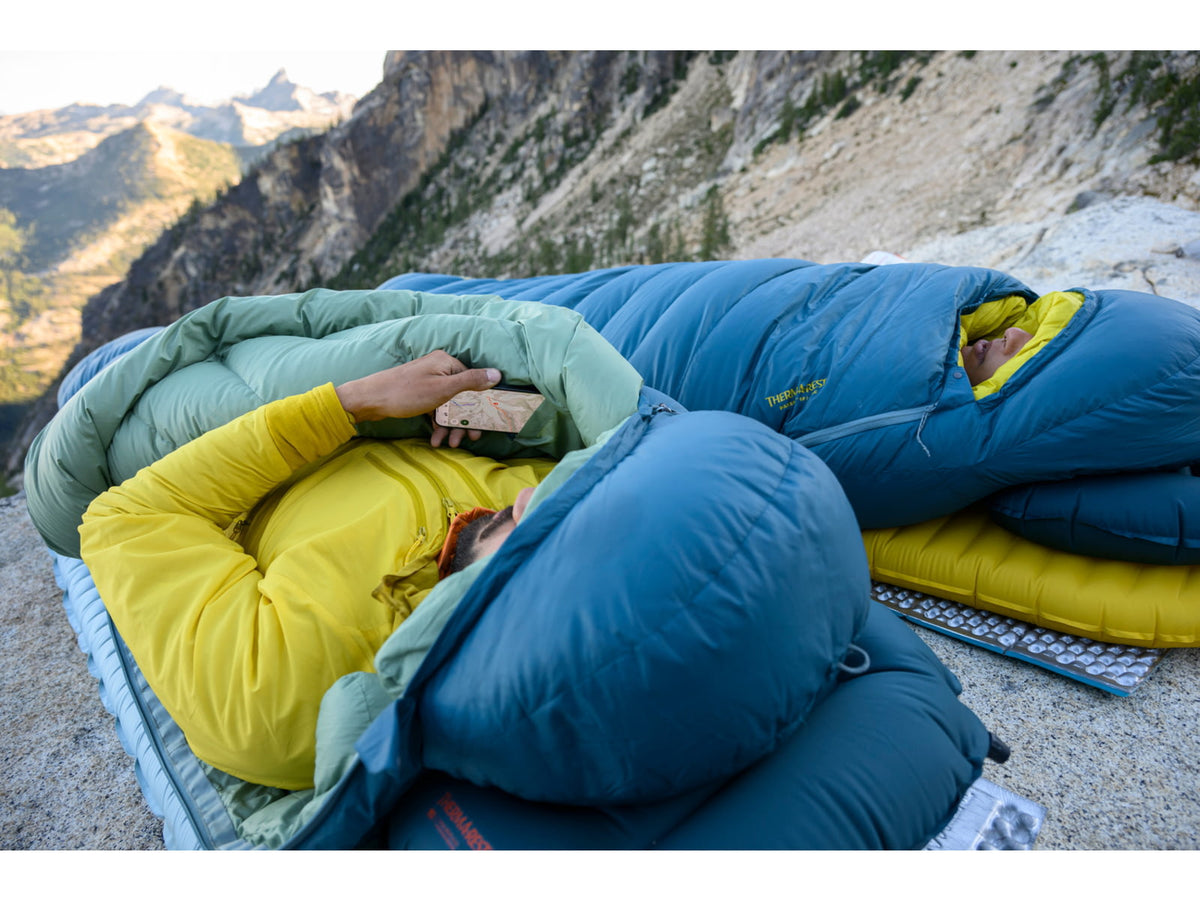 Therm-a-Rest Parsec 0F/-18C Sleeping Bag Reflecting Pond/Antique Moss Long