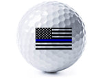 Thin Blue Line American Flag Golf Balls 3 Pk TBL-AM-GB
