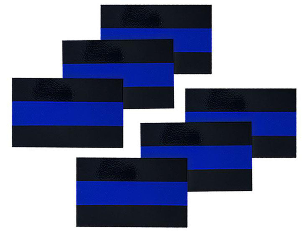 Thin Blue Line Reflective License Plate Stickers 6 Pack 1x0.75in TBL-LIC-STK
