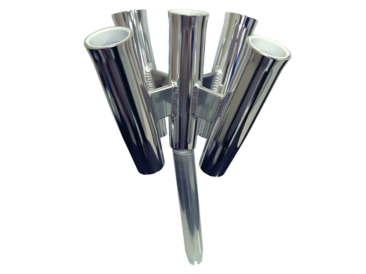 Tigress Five Rod Cluster - Bent Butt - Polished Aluminum 88157-2