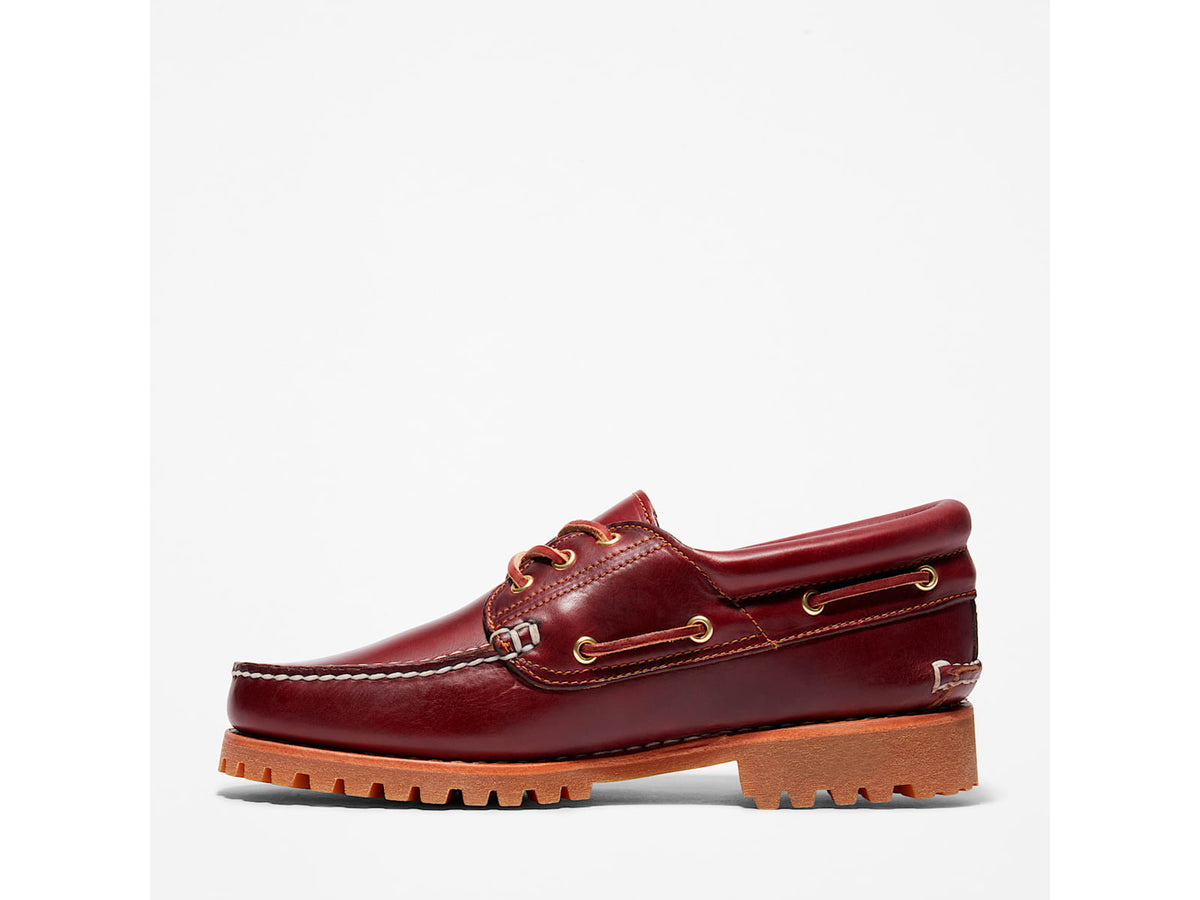 Timberland Authentics 3 Eye Classic Lug - Men's Burgundy Pull Up Medium