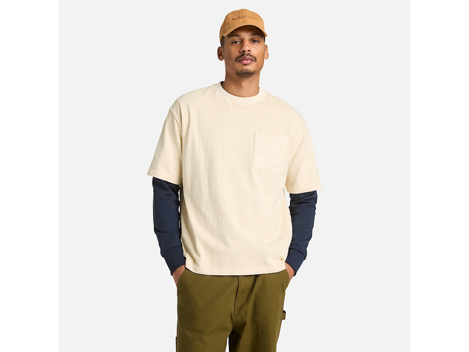 Timberland Gd Heavyweight Chest Pocket Tee - Men's Putty