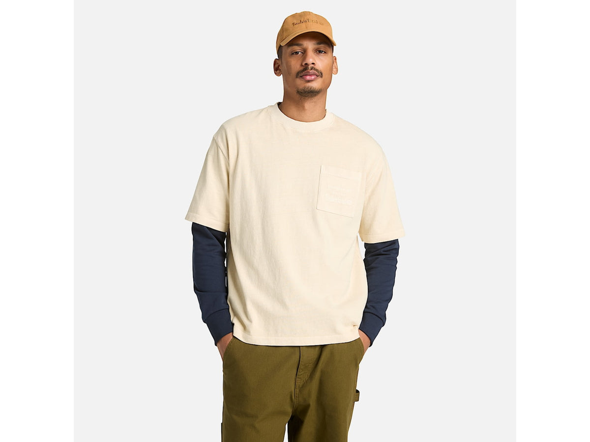 Timberland Gd Heavyweight Chest Pocket Tee - Men's Putty