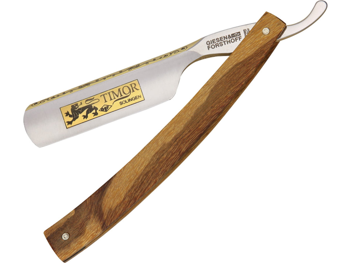 Timor Straight Razor Maplewood Lion Fold Knife SS PE Hardwood handle TIM382