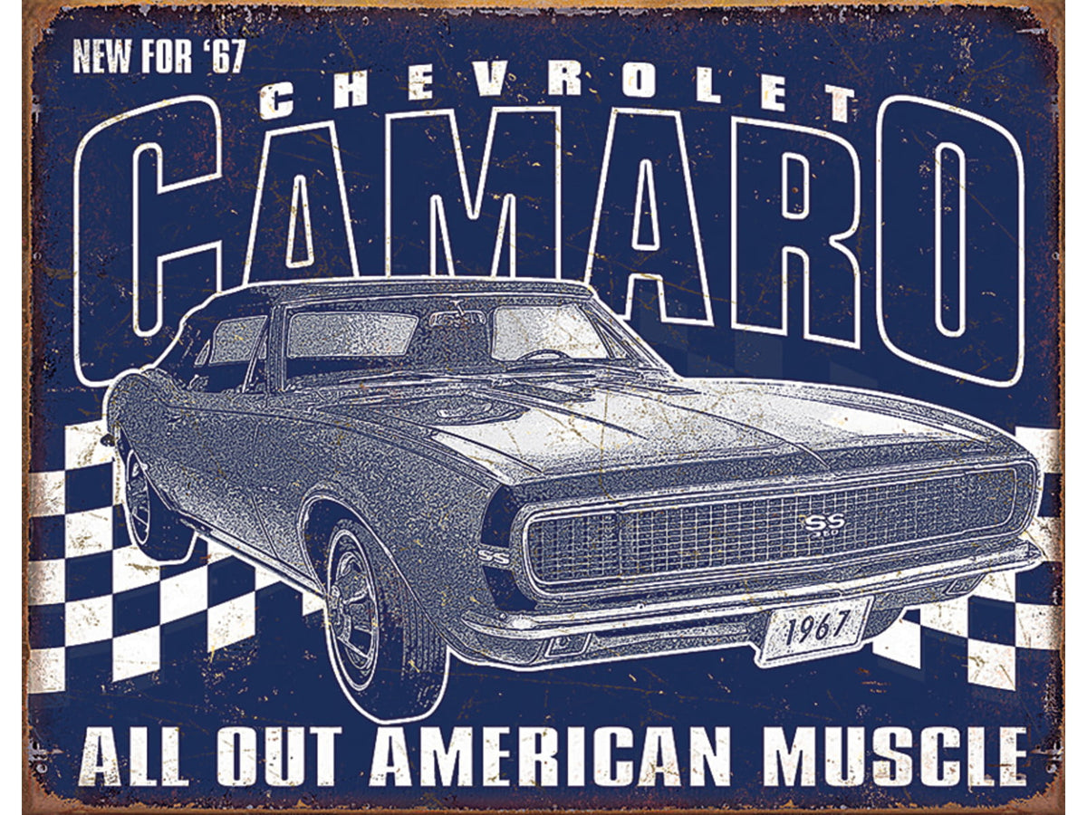 Tin Signs Camero 1967 Muscle
