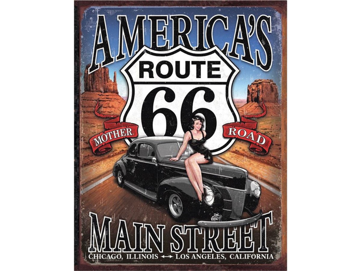 Tin Signs Route 66 Sign