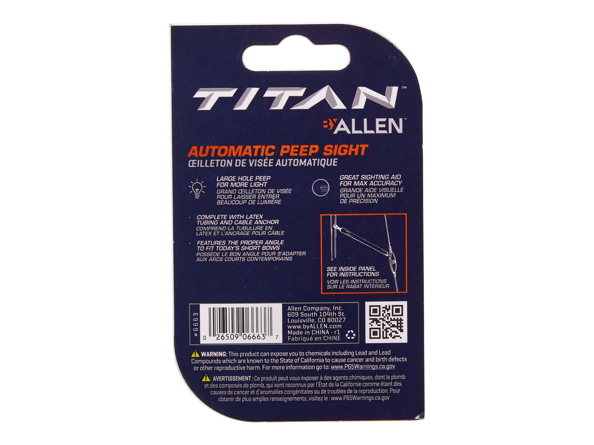 Titan Automatic Peep Sight Black 6663