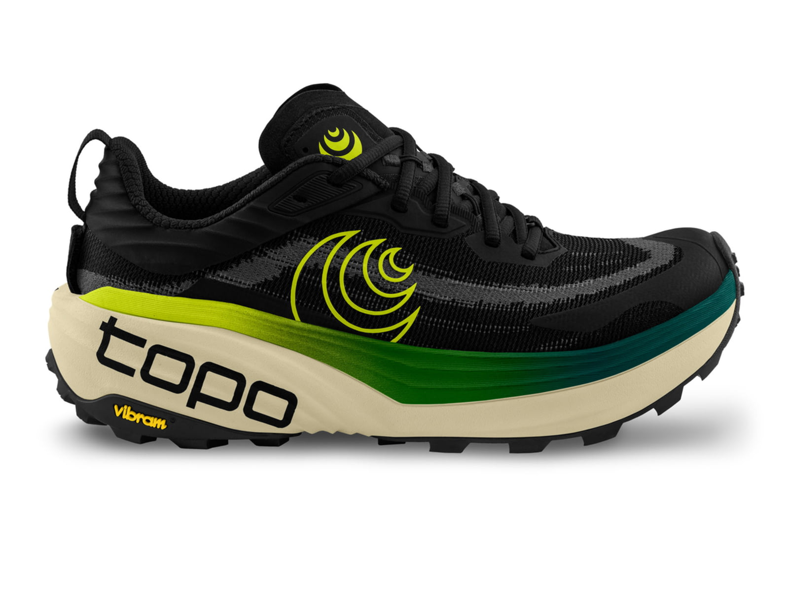 Topo Athletic Vista Trail Running Shoes - Men's Black/Lime 9.0 US