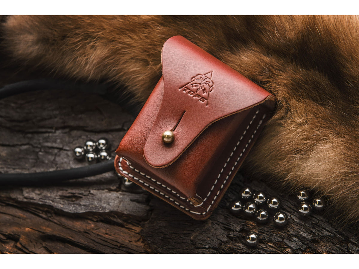 TOPS Knives Leather Bushcraft Pouch SHL-LBP-01