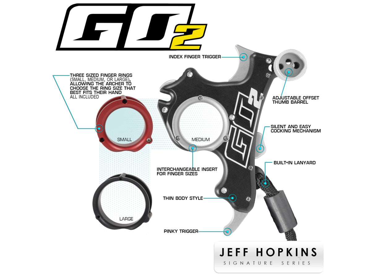 TRU Ball GO2 Release Index/ Pinky Trigger TGO2-BK