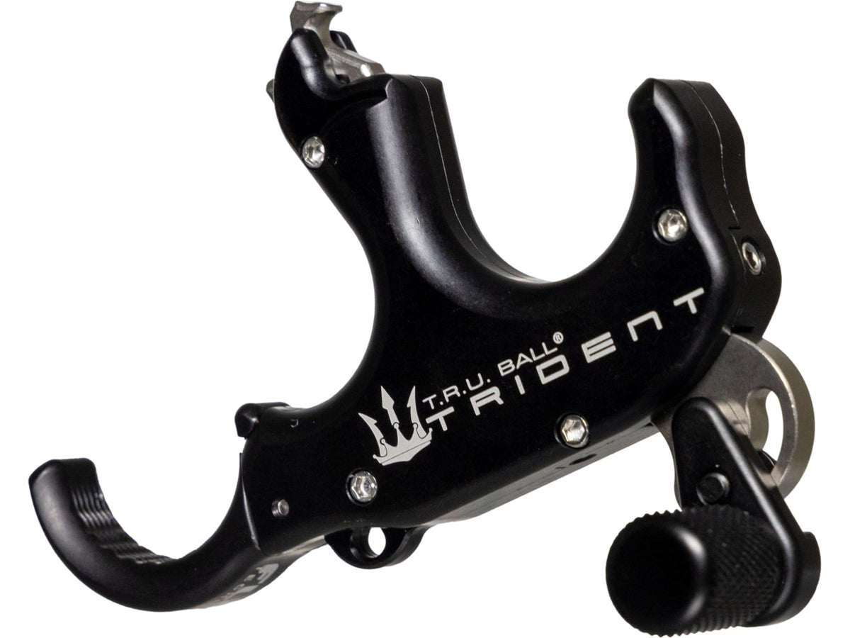 TRU Ball Trident Flex Release 3 Finger Aluminum Black Medium TRDF-BK-M