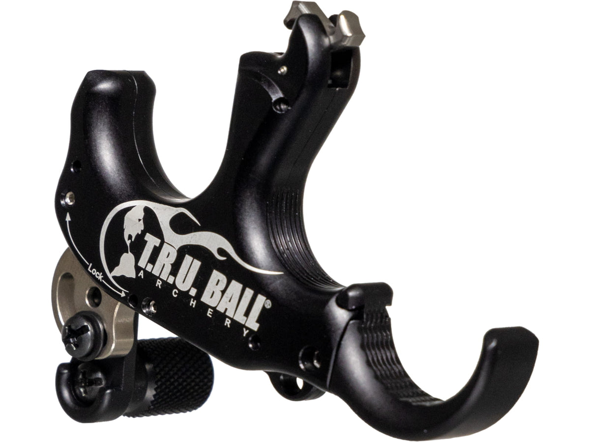 TRU Ball Trident Flex Release 3 Finger Aluminum Black Medium TRDF-BK-M