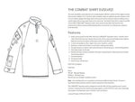 Tru-Spec 1/4 Zip Tactical Response Combat Shirt - Men's 50/50 Nylon/Cotton Rip-Stop MultiCam/Coyote 2XL Long