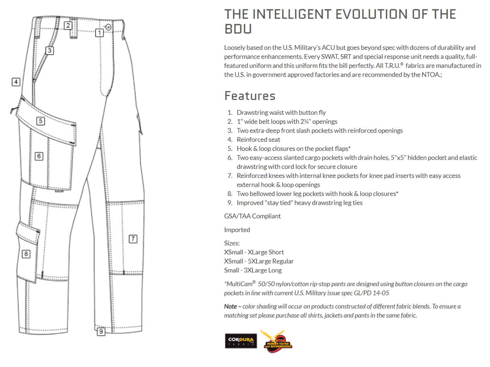TRU-SPEC TRU Original NYCO Pants - Men's