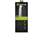 TRUE Primal Forge Chopper Kitchen Knife 6.5in 5Cr15MoV Stainless Steel Monzo Wood Handle Black