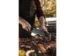 TRUE Primal Forge Chopper Kitchen Knife 6.5in 5Cr15MoV Stainless Steel Monzo Wood Handle Black