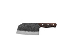 TRUE Primal Forge Chopper Kitchen Knife 6.5in 5Cr15MoV Stainless Steel Monzo Wood Handle Black