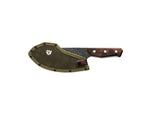 TRUE Primal Forge Rocker Butcher Kitchen Knife 5Cr15MoV Stainless Steel Monzo Wood Handle Black