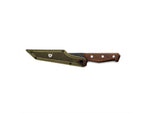 TRUE Primal Forge Tanto Slicer Kitchen Knife 5Cr15MoV Stainless Steel Monzo Wood Handle Black